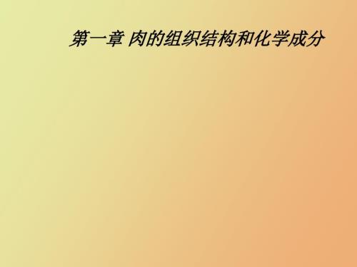 肉的结构和成分.ppt