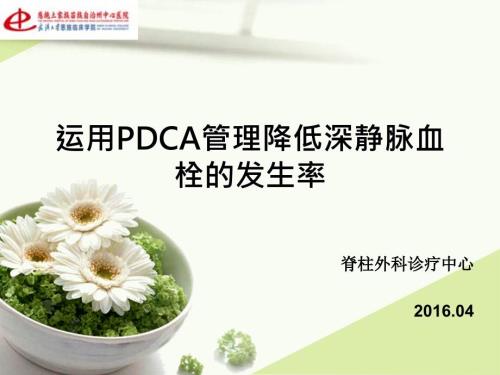 运用PDCA管理降低深静脉血栓的发生率.ppt