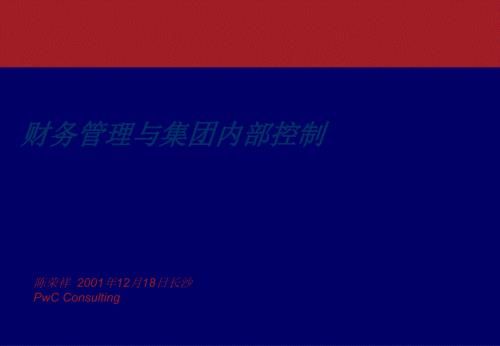 财务管理与集团内部控制普华永道.ppt