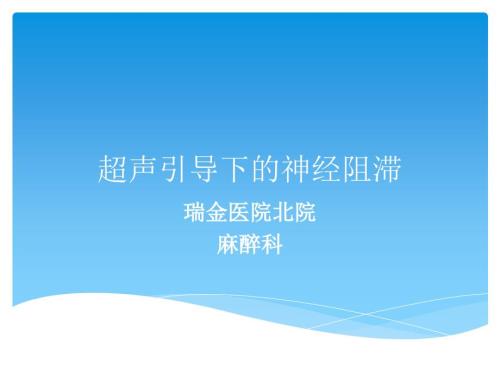 超声引导下的神经阻滞课件.ppt