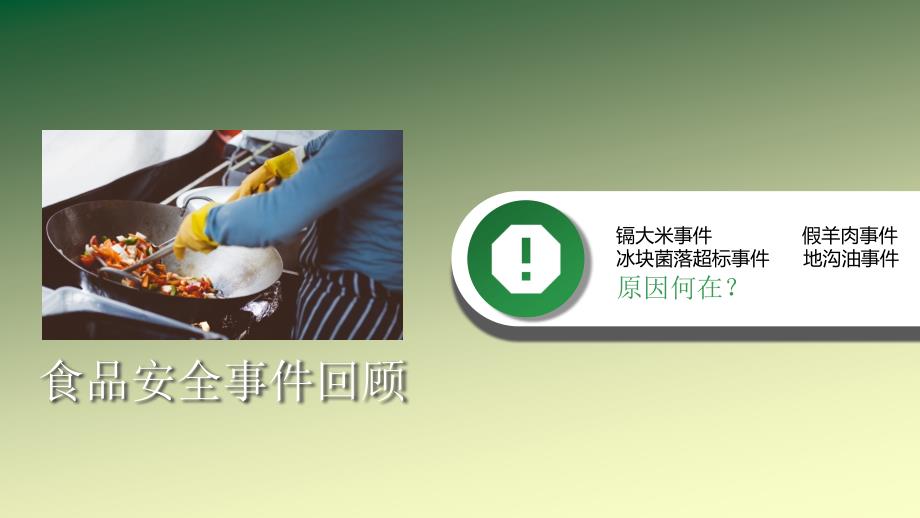 简约绿色企业食品安全知识培训ppt模板.pptx_第3页