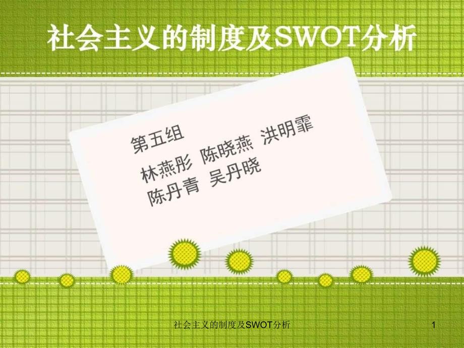 社会主义的制度及SWOT分析课件.ppt_第1页