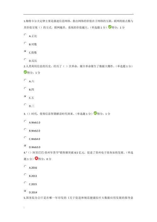 贵州省专业技术人员公需科目学习测试答案96分WORD版.docx