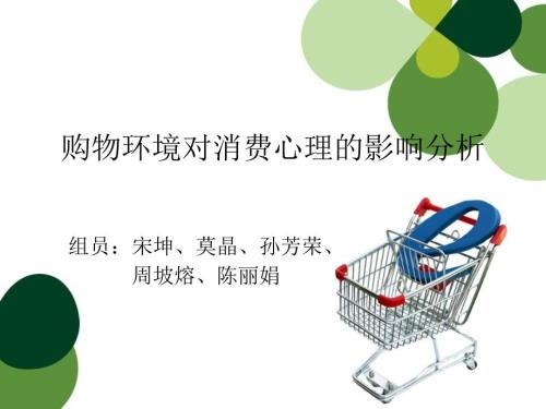 购物环境对消费心理的影响分析.ppt