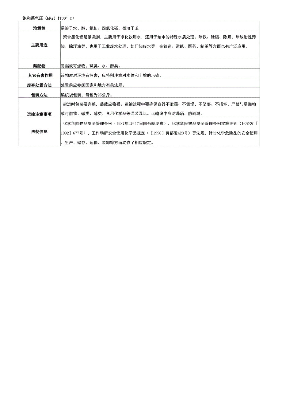 聚合氯化铝安全技术说明书.doc_第2页