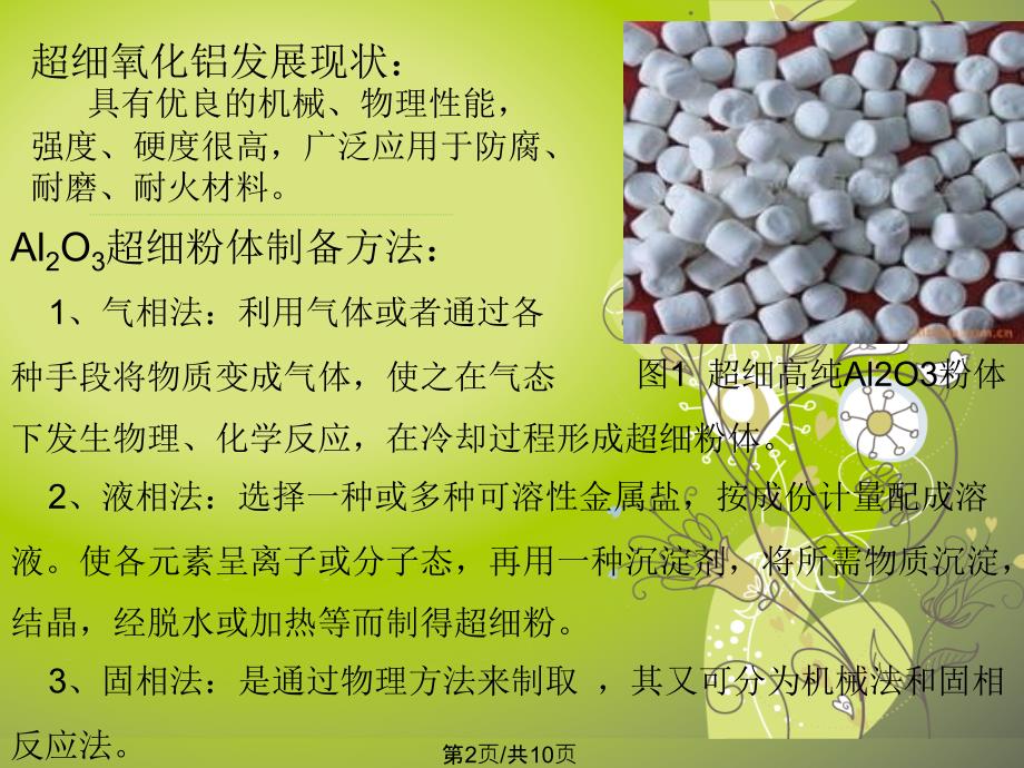 超细氧化铝粉体的制备工艺及其性能PPT课件.pptx_第2页