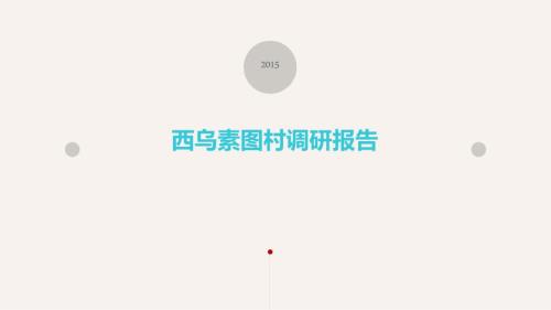 西乌素图村调研报告.ppt