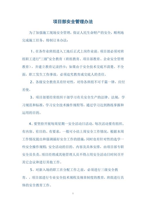 项目部安全管理办法1.doc