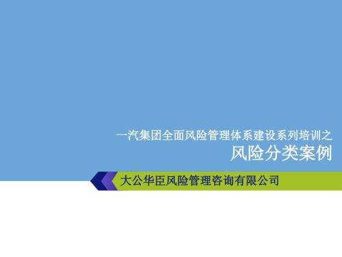风险分类框架及案例v4版.ppt