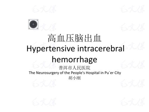 高血压脑出血PPT课件.ppt