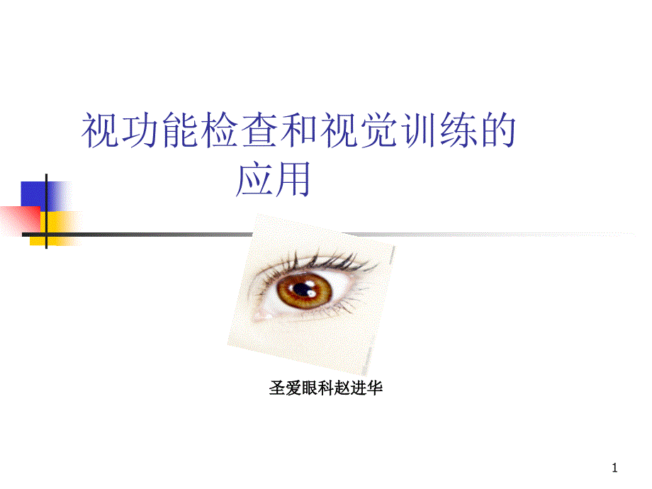 视功能检查和视功能训练全解课堂PPT.ppt_第1页
