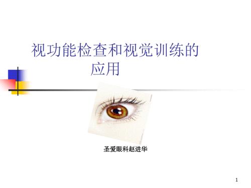视功能检查和视功能训练全解课堂PPT.ppt