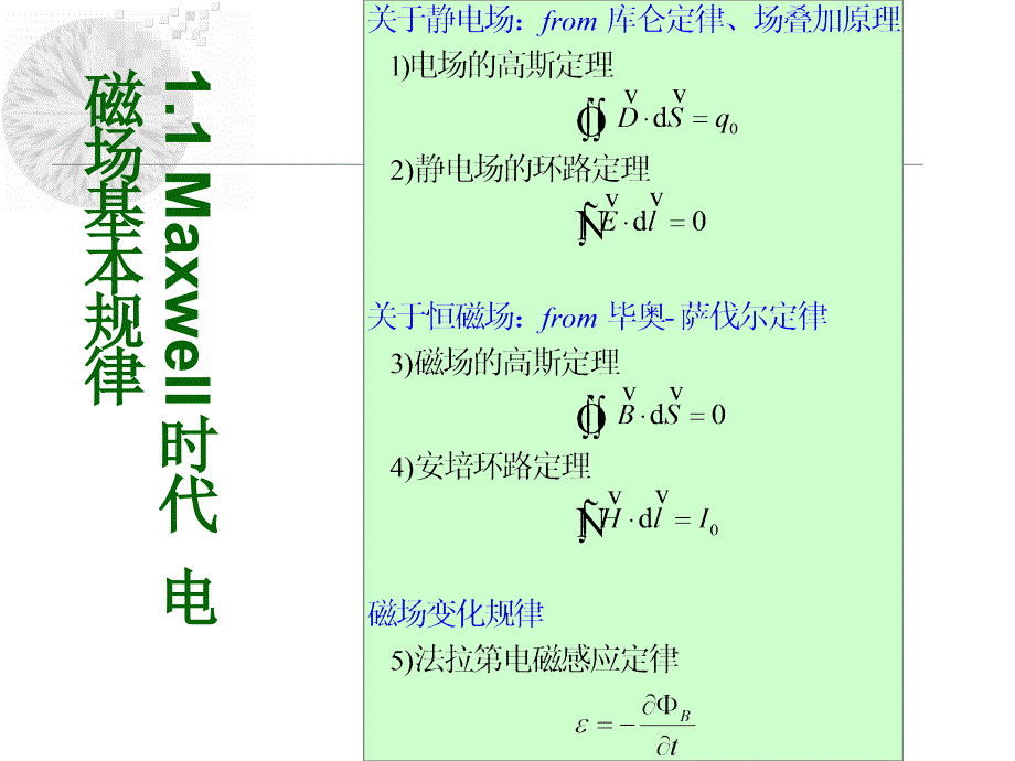 麦克斯韦电磁理论PPT课件.ppt_第2页