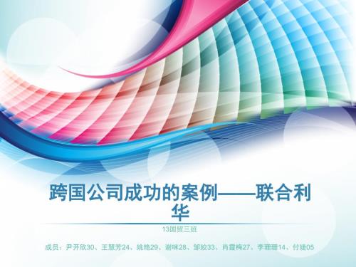 跨国公司成功的案例联合利华.pptx