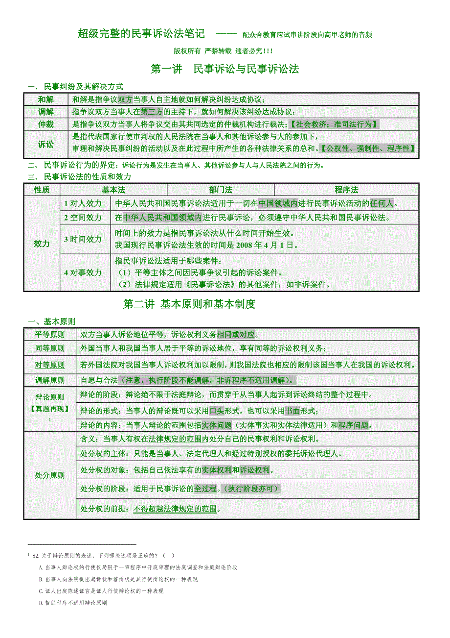 超级完整的民事诉讼法笔记.doc_第1页