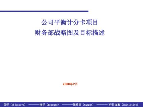 财务部战略图目标描述指标及行动方案定义.ppt