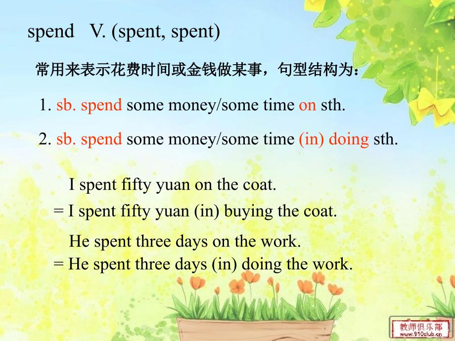 英语中四个花费的用法课件.ppt_第2页