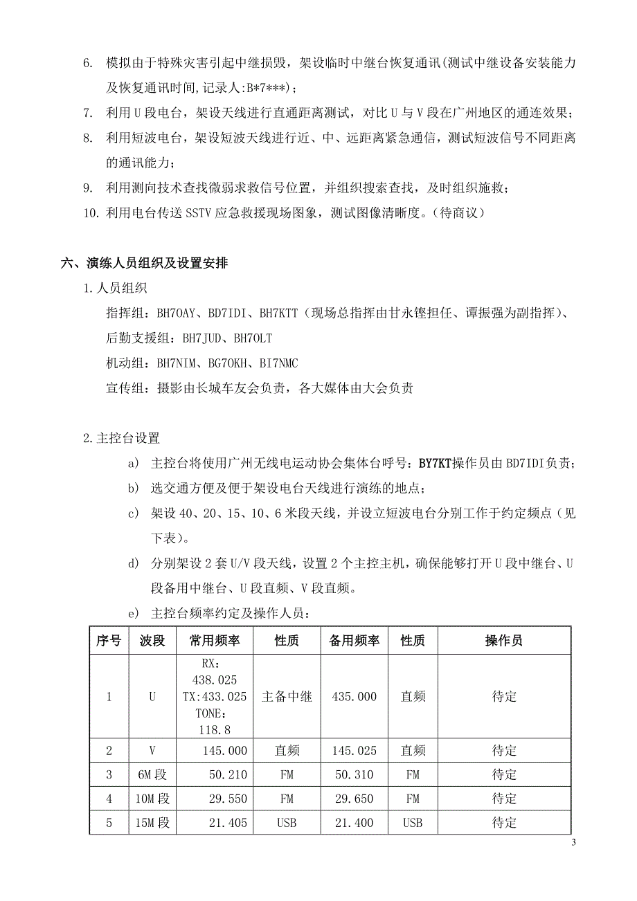 重庆业余无线电台应急通信演练方案.doc_第3页