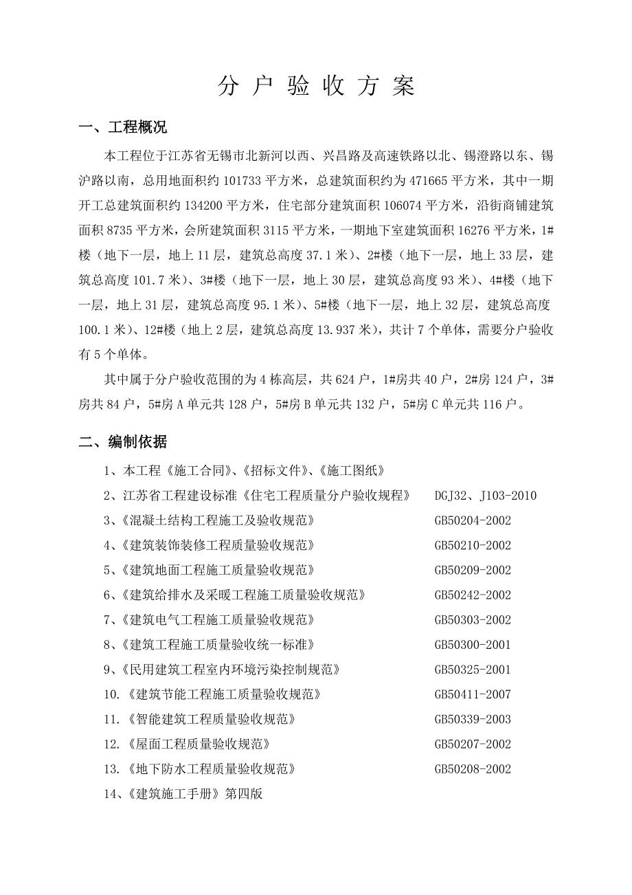 高层住宅楼分户验收方案江苏竣工验收.doc_第2页