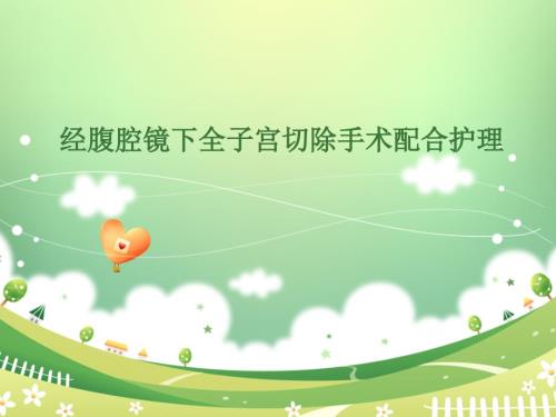 经腹腔镜下全子宫切除手术配合护理PPT演示课件.ppt