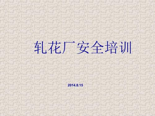 轧花厂安全生产培训PPT.PPT