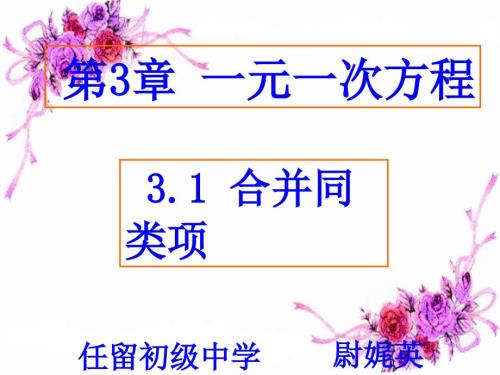 解一元一次方程合并同类项说课.ppt