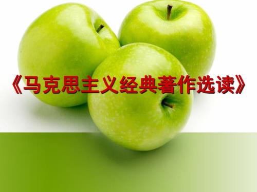 马克思主义经典著作选读.ppt