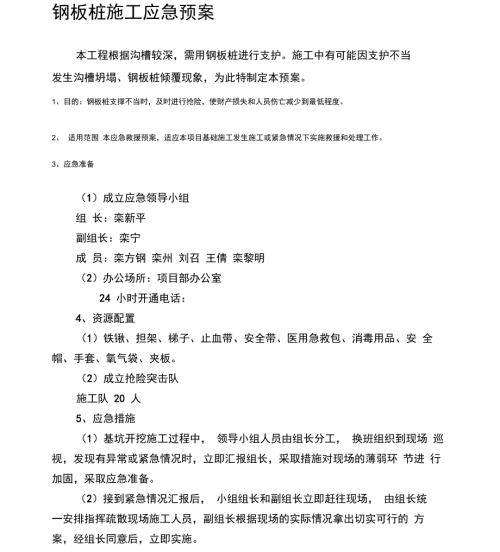 钢板桩施工应急预案.docx