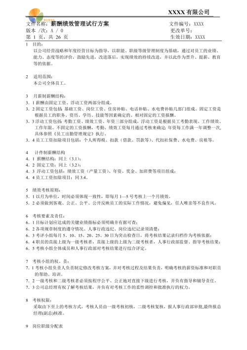 纺织企业绩效管理规定.docx
