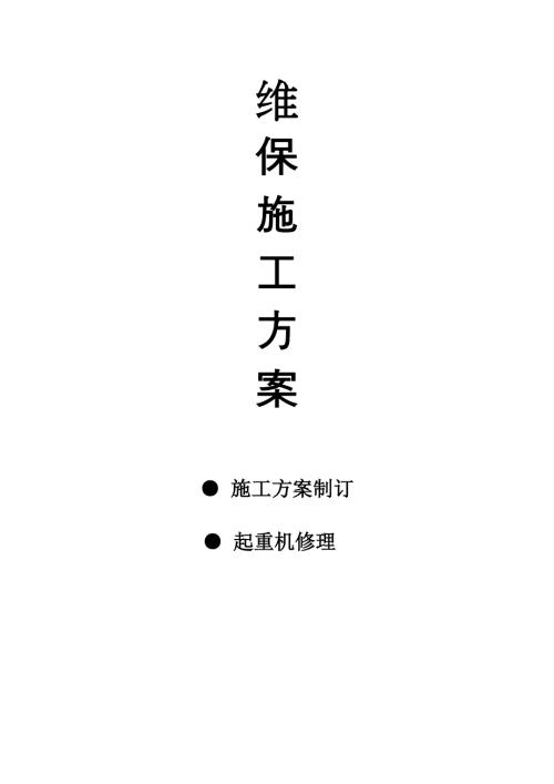 起重机维保方案.doc