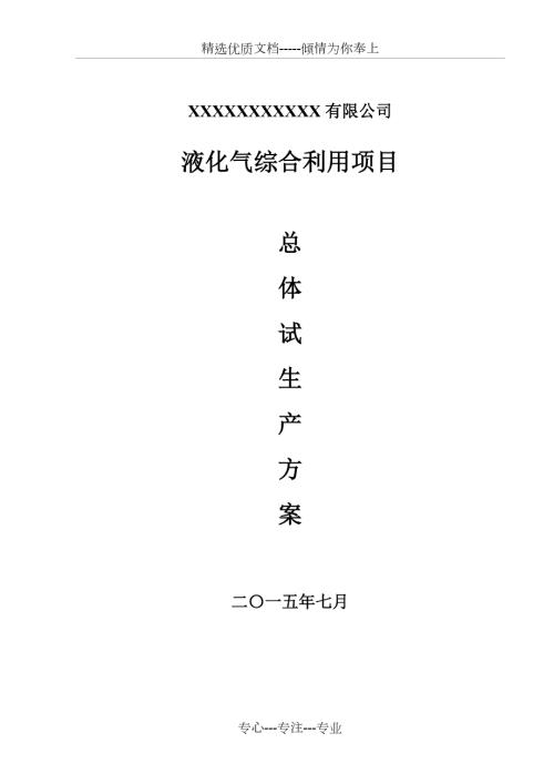 试生产方案模板共132页.doc