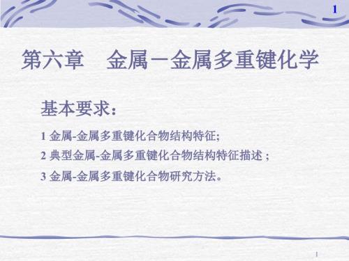 金属金属多重键PPT课件.ppt