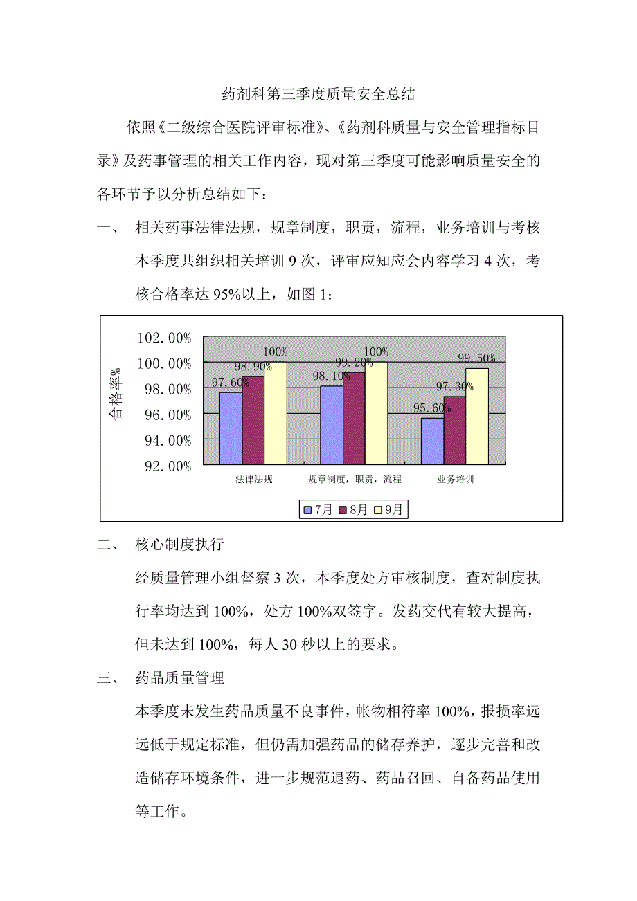 药剂科第三季度质量安全总结.doc_第1页
