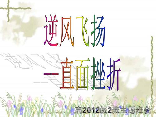 高中逆风飞扬直面挫折主题班会PPT.ppt