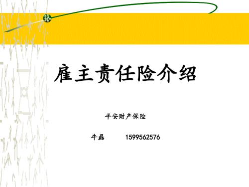 雇主责任险PPT课件.pptx