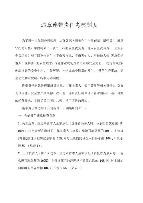违章连带责任考核制度.docx