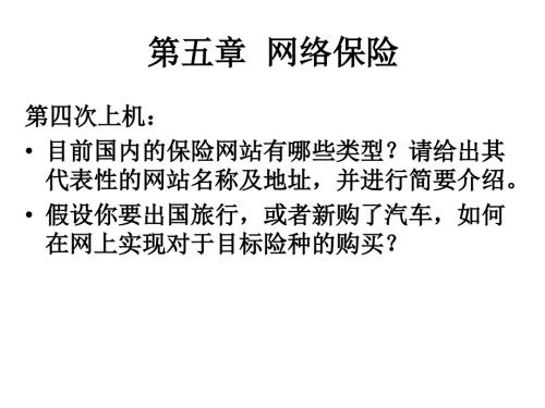 网络保险PPT课件.ppt