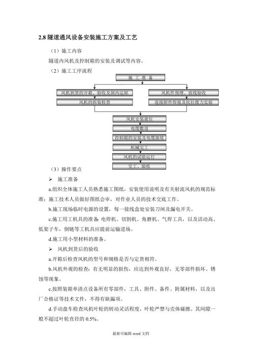 隧道风机安装施工工艺.doc