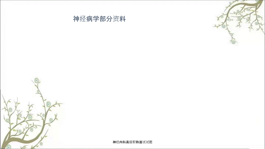 神经内科高级职称面试试题.ppt_第2页