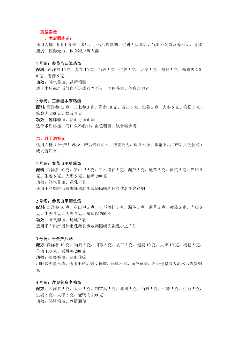 药膳汤煲几十种煲汤配方.doc_第1页