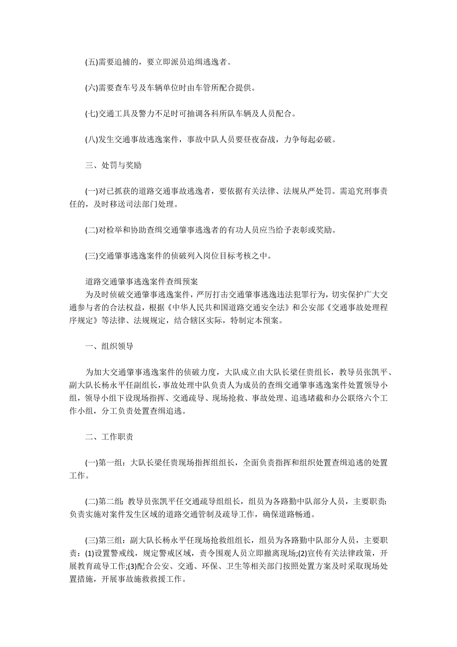 道路交通肇事逃逸案件查缉预案.docx_第2页