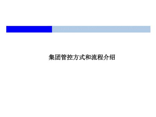 集团管控的方式和流程.ppt