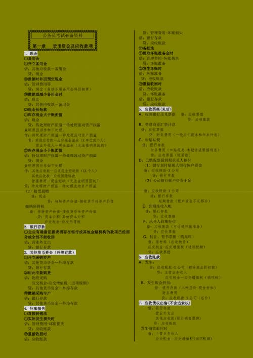 财务会计与公务员考试必备资料.doc