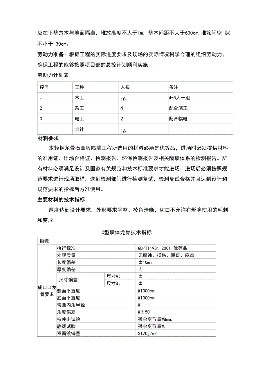 轻钢龙骨隔墙施工方案.docx_第2页