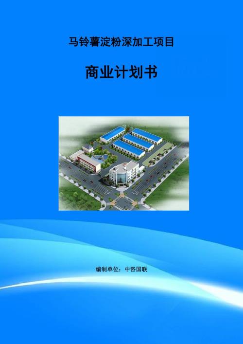 马铃薯淀粉深加工项目商业计划书写作范文.doc