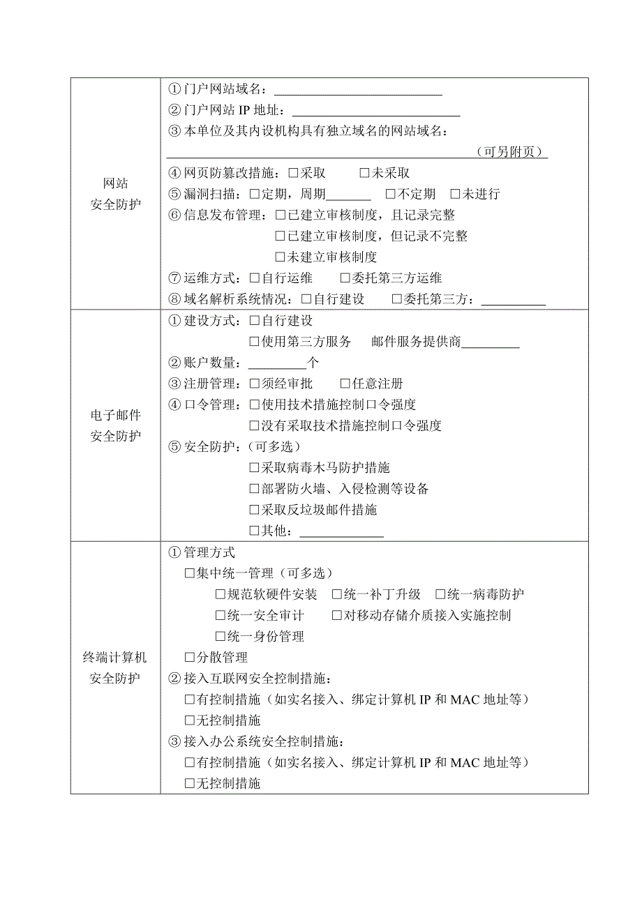 网络安全检查表完整参考模板.doc_第3页