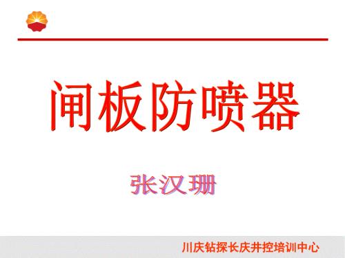 闸板防喷器课堂ppt课件.ppt