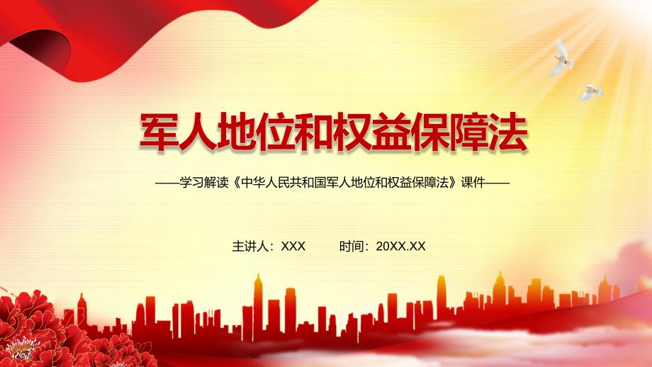 详细解读2021年军人地位和权益保障法动态PPT授课课件.pptx_第1页