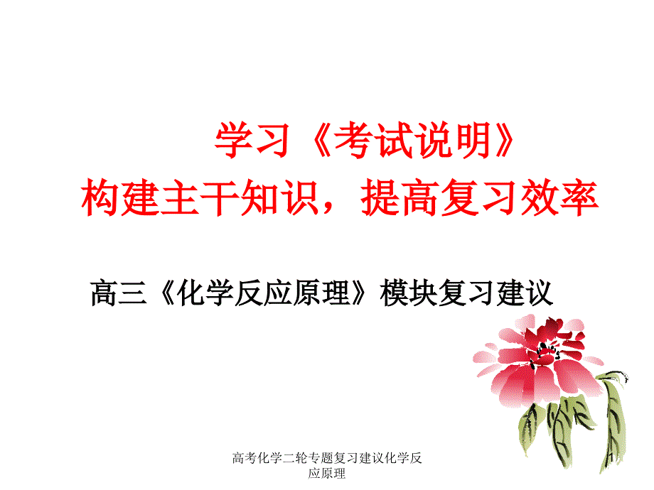 高考化学二轮专题复习建议化学反应原理课件.ppt_第1页