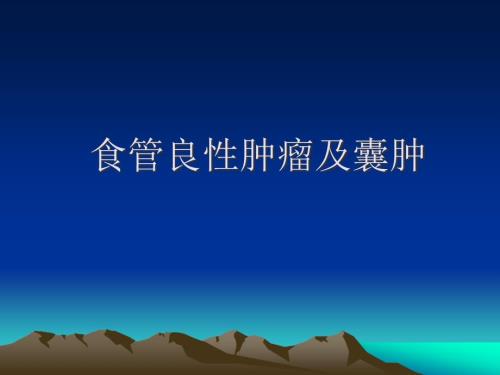 食管良性肿瘤及囊肿.ppt